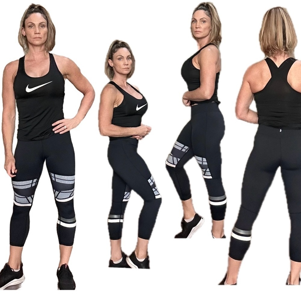 Lilybod Black Heatherhoneycomb leggings size small